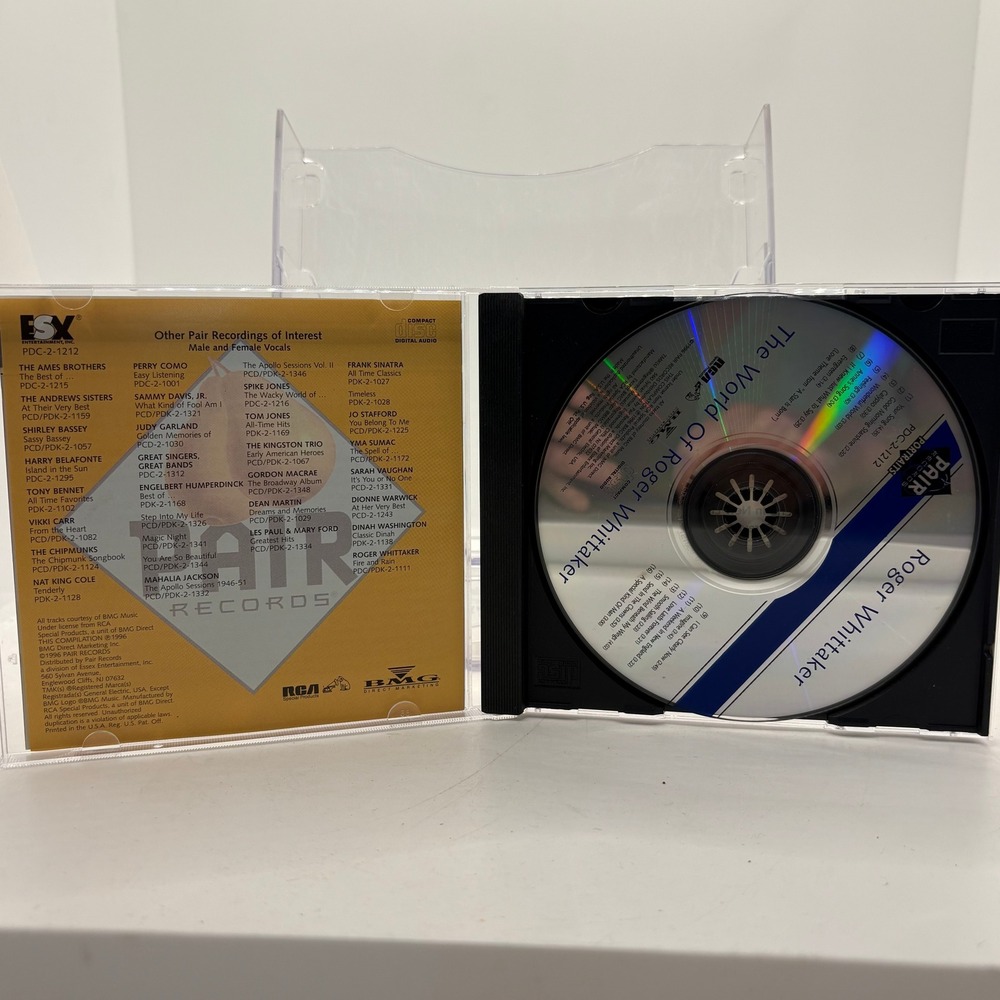 Roger Whittaker The World of Roger Whittaker CD 1996 Pair Records PDC-2-1212 - Picture 3 of 3